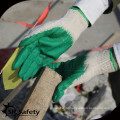 SRSAFETY natürliche Polycotton Liner grün billig Latex Handschuh glatte Oberfläche